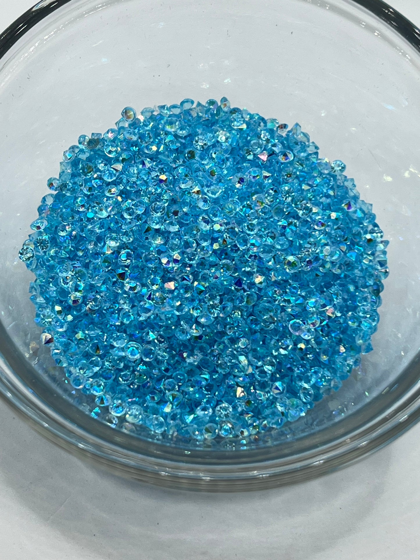 3mm Diamond Cut Rhinestones – Ice Blue (AB)