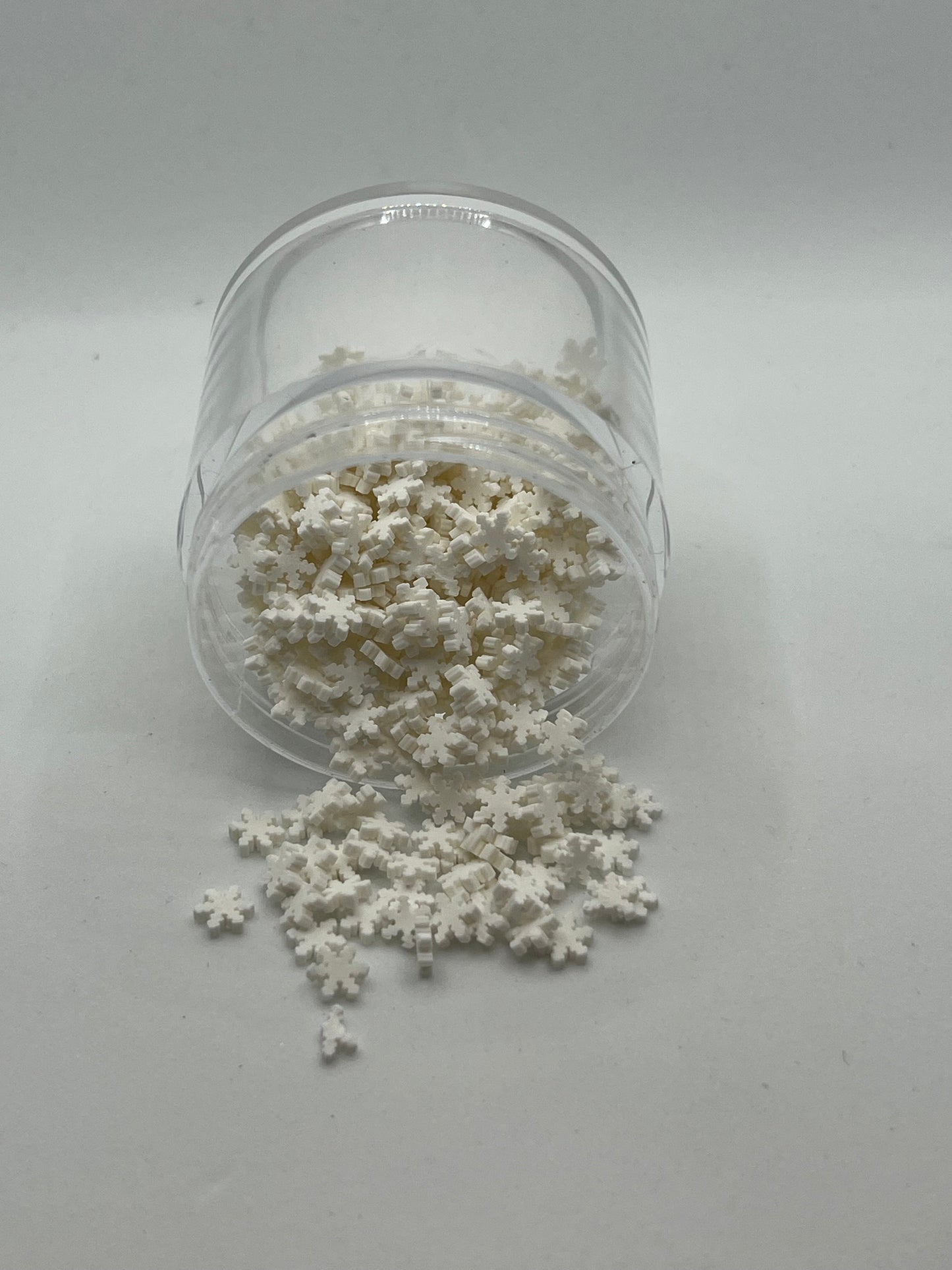 White Snowflake Polymer Clay Slices (Non-Edible)