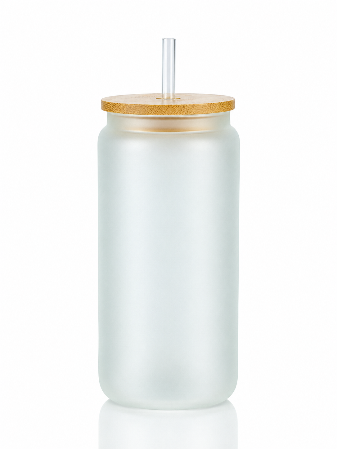 No Glitter Frosted Glass Blank Cup 16oz