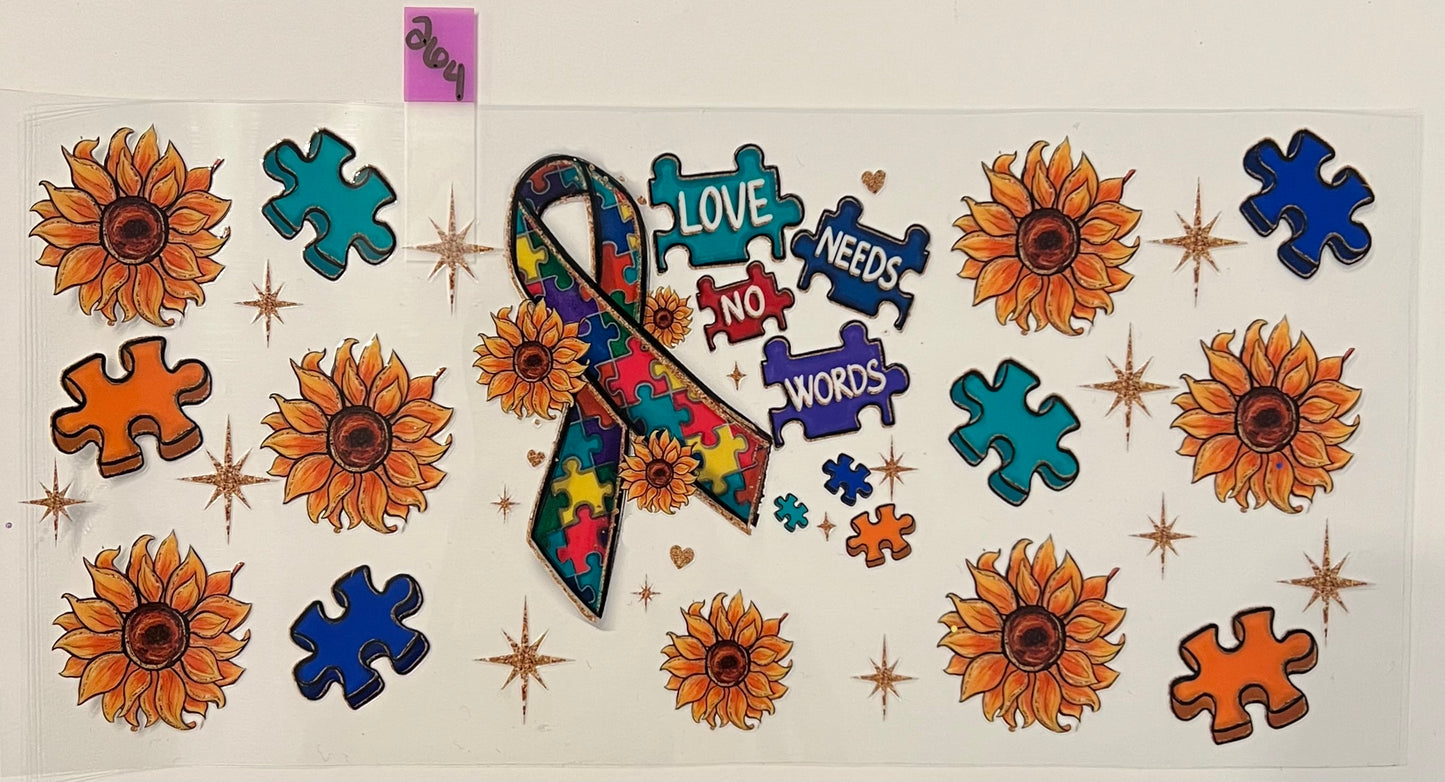 Autism Awareness Sunflowers - W264