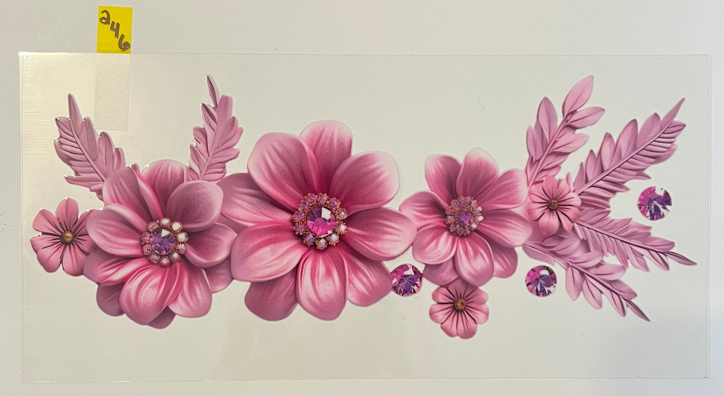 Pink Flowers / Gems - W246