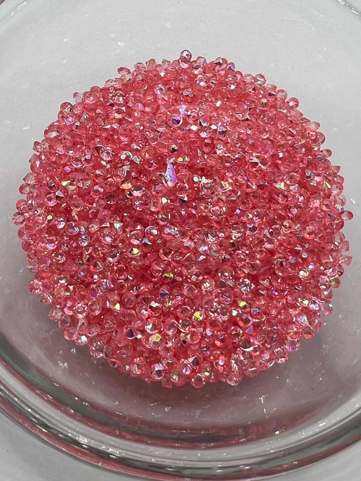 3mm Diamond Cut Rhinestones – Strawberry Shimmer (AB)