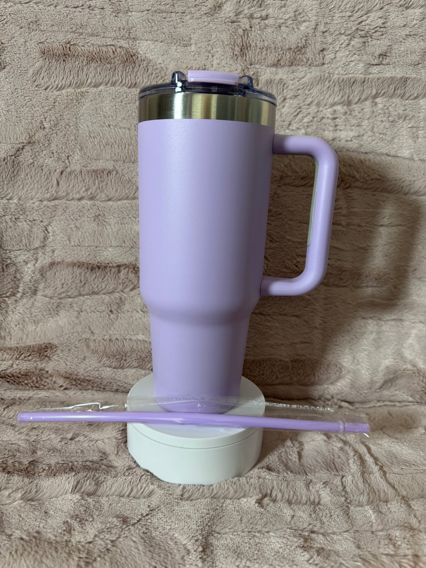 40oz Lavender Stainless Steel Tumbler with Handle