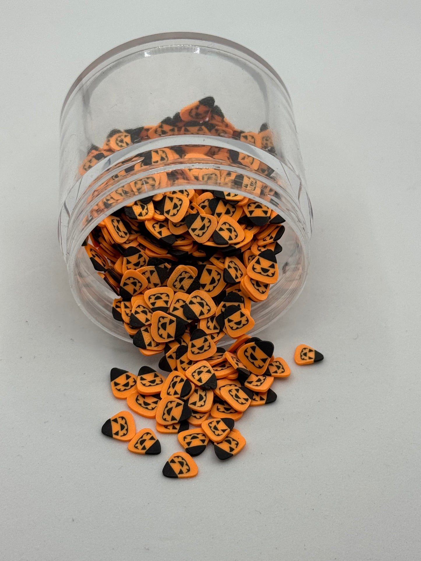 Halloween Pumpkin Polymer Clay Slices โ Jack-Oโ-Lantern Craft Sprinkles (Non-Edible)