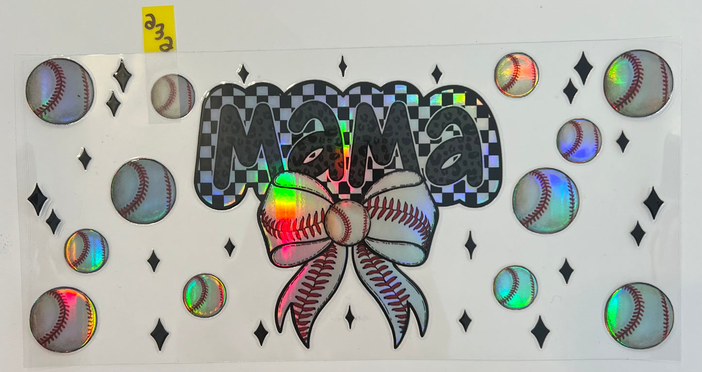 Holographic Baseball Mama - W232