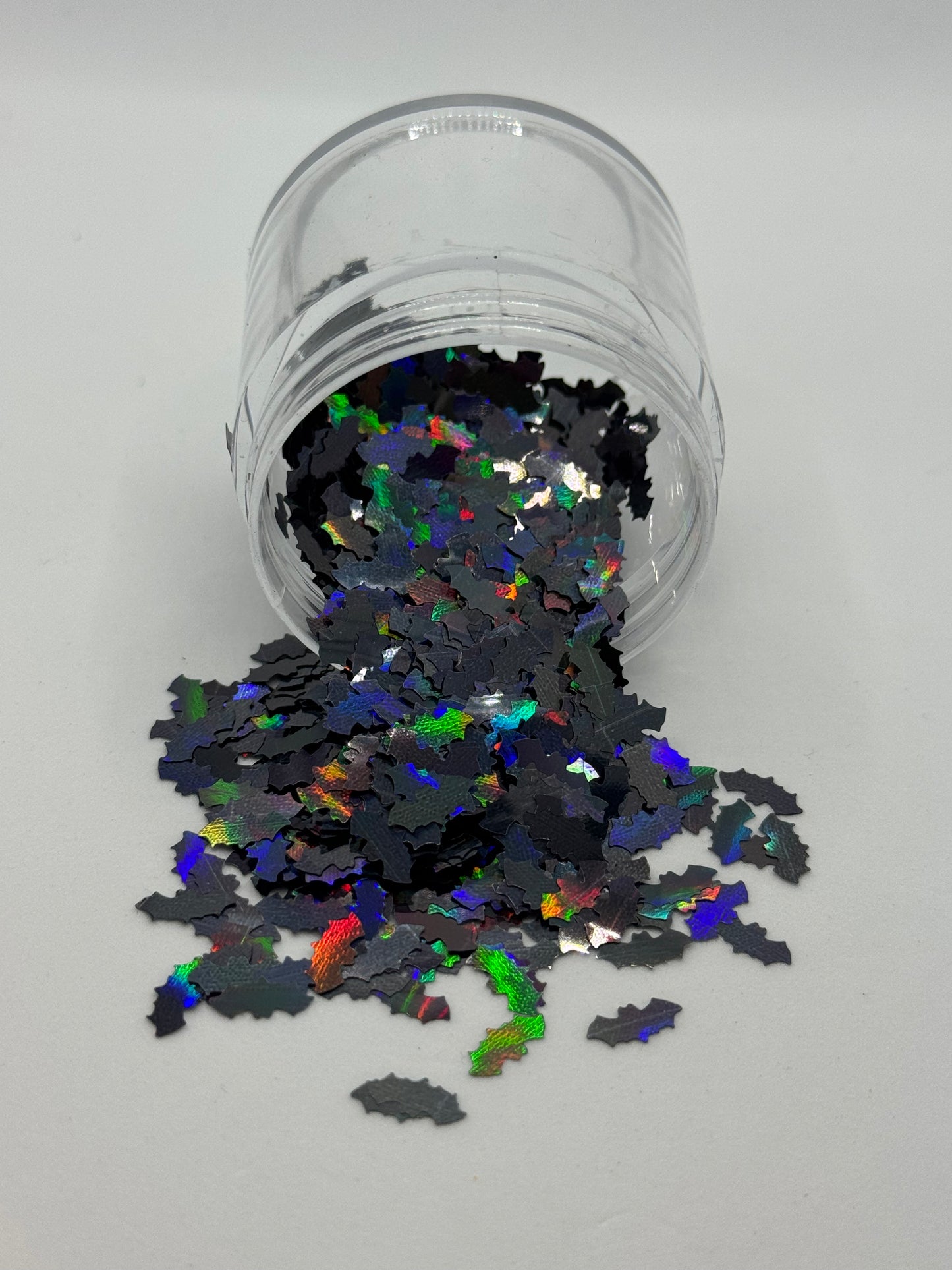 Holographic Black Bat Shaped Glitter
