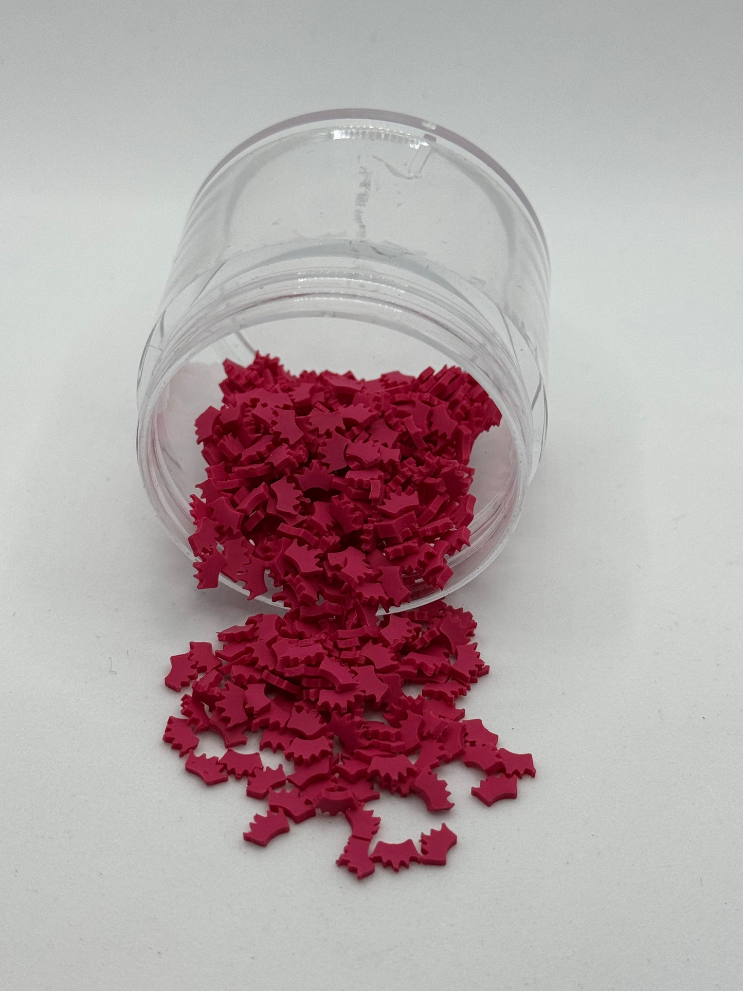 Pink Princess Crown Polymer Clay Slices (Non-Edible)