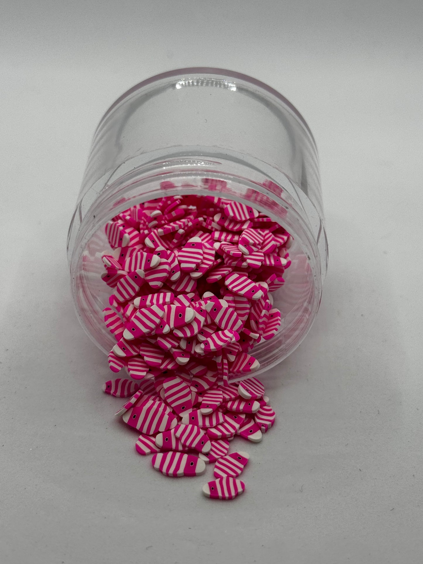 Pink Fish Polymer Clay Slices (Non-Edible)