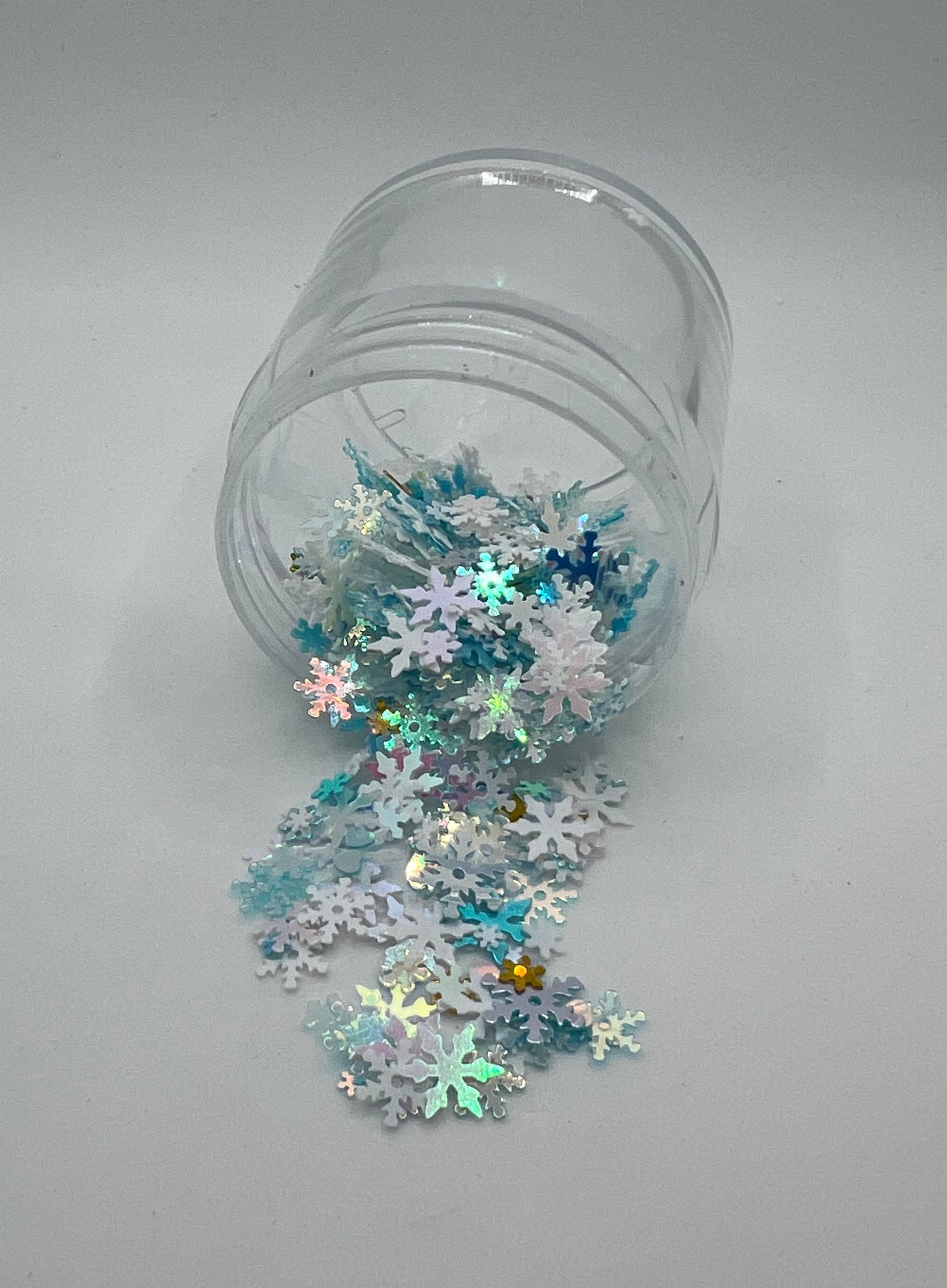Iridescent Snowflake Mix – Blue/White