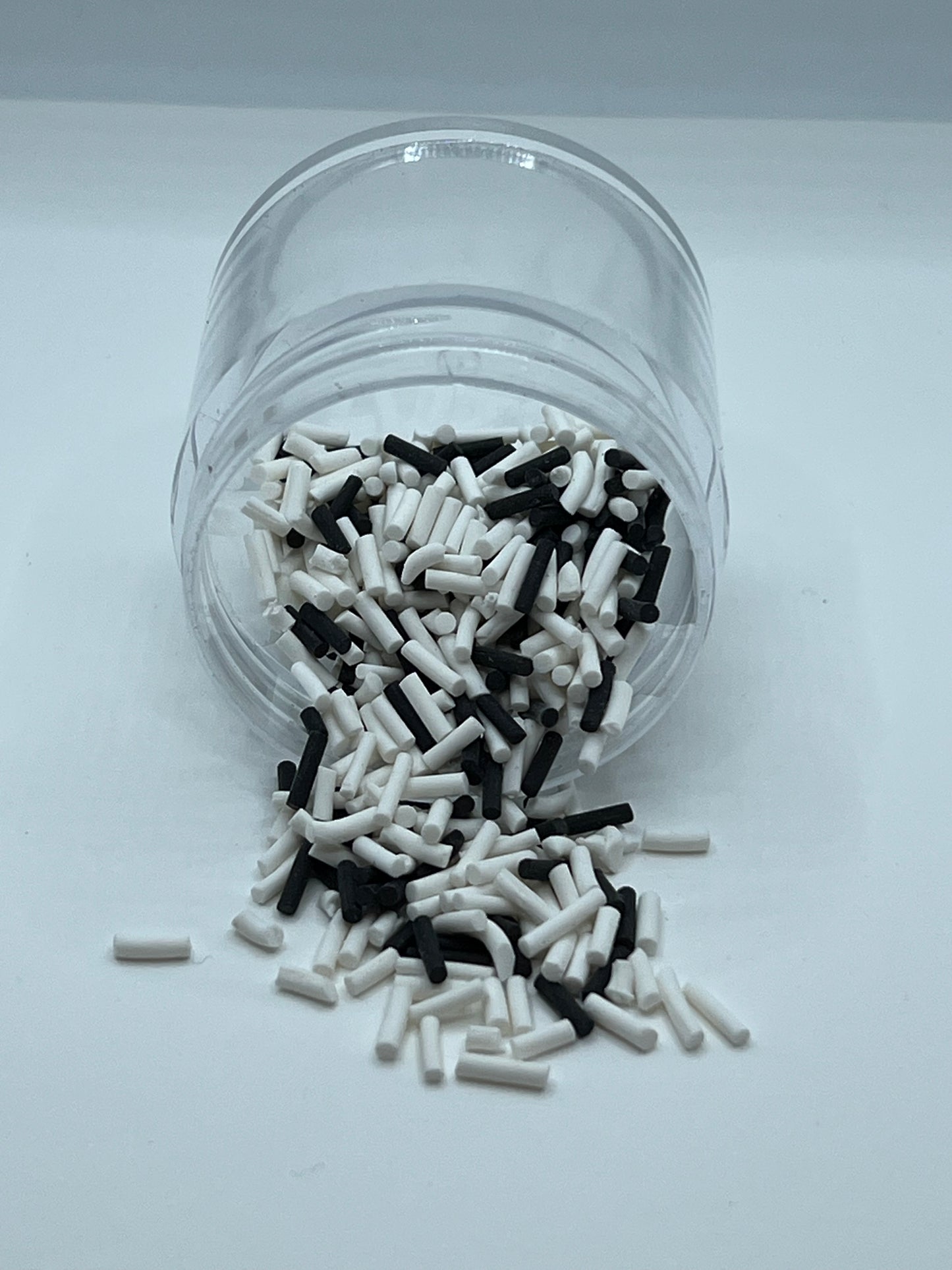 Black & White Polymer Clay Sprinkles – Classic Craft Rods (NON-EDIBLE)