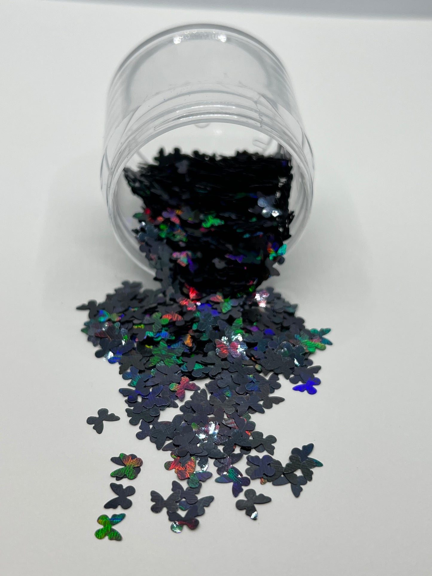 Midnight Butterfly Storm (Black Holographic Butterflies)