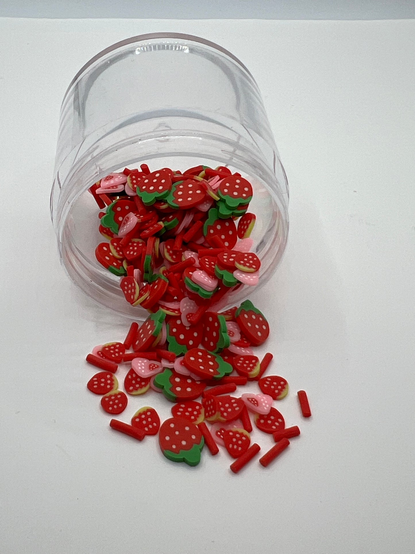 Strawberry Mix Polymer Clay Slices (Non-Edible)