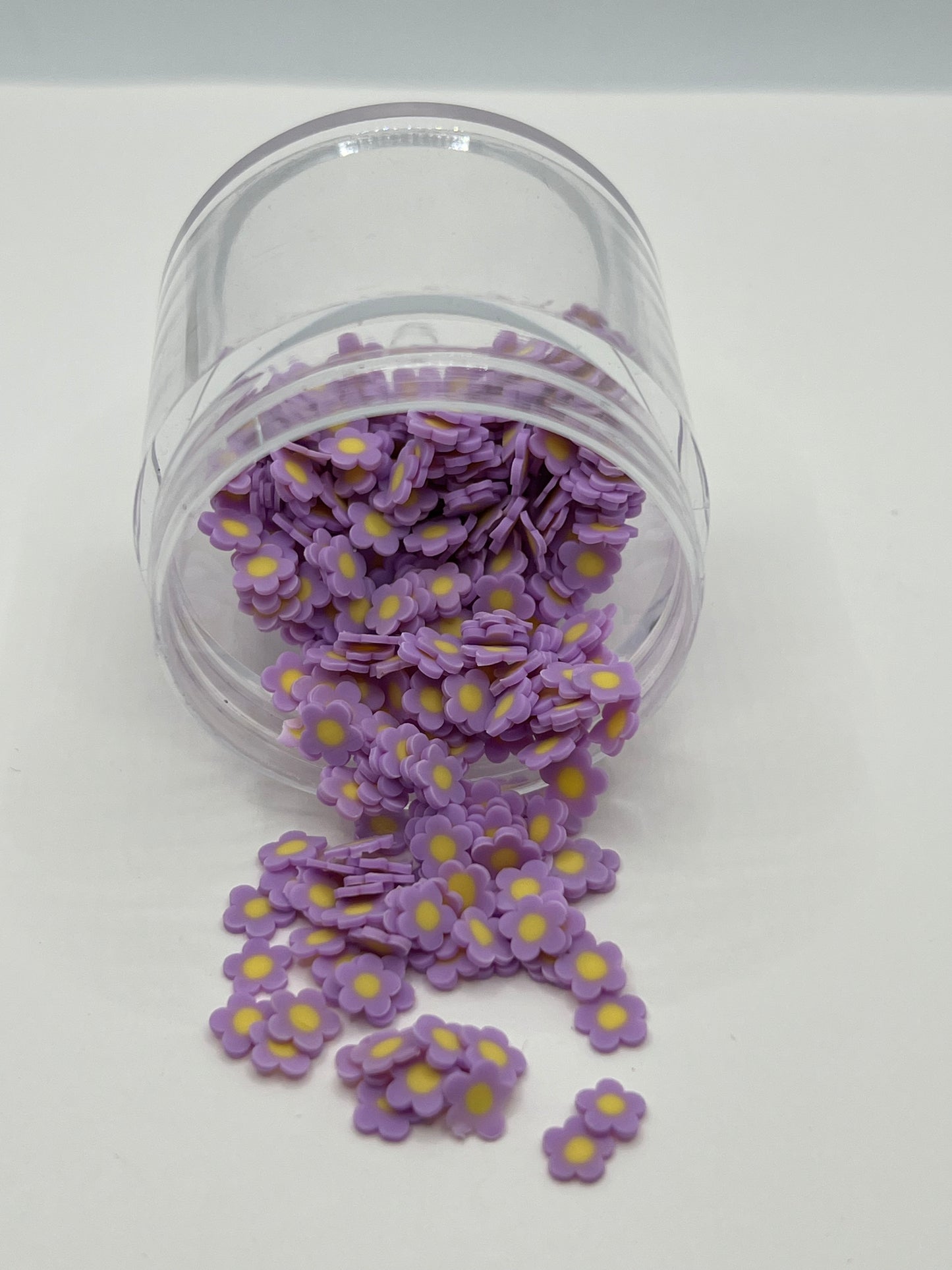 Purple Daisy Polymer Clay Slices (Non-Edible)