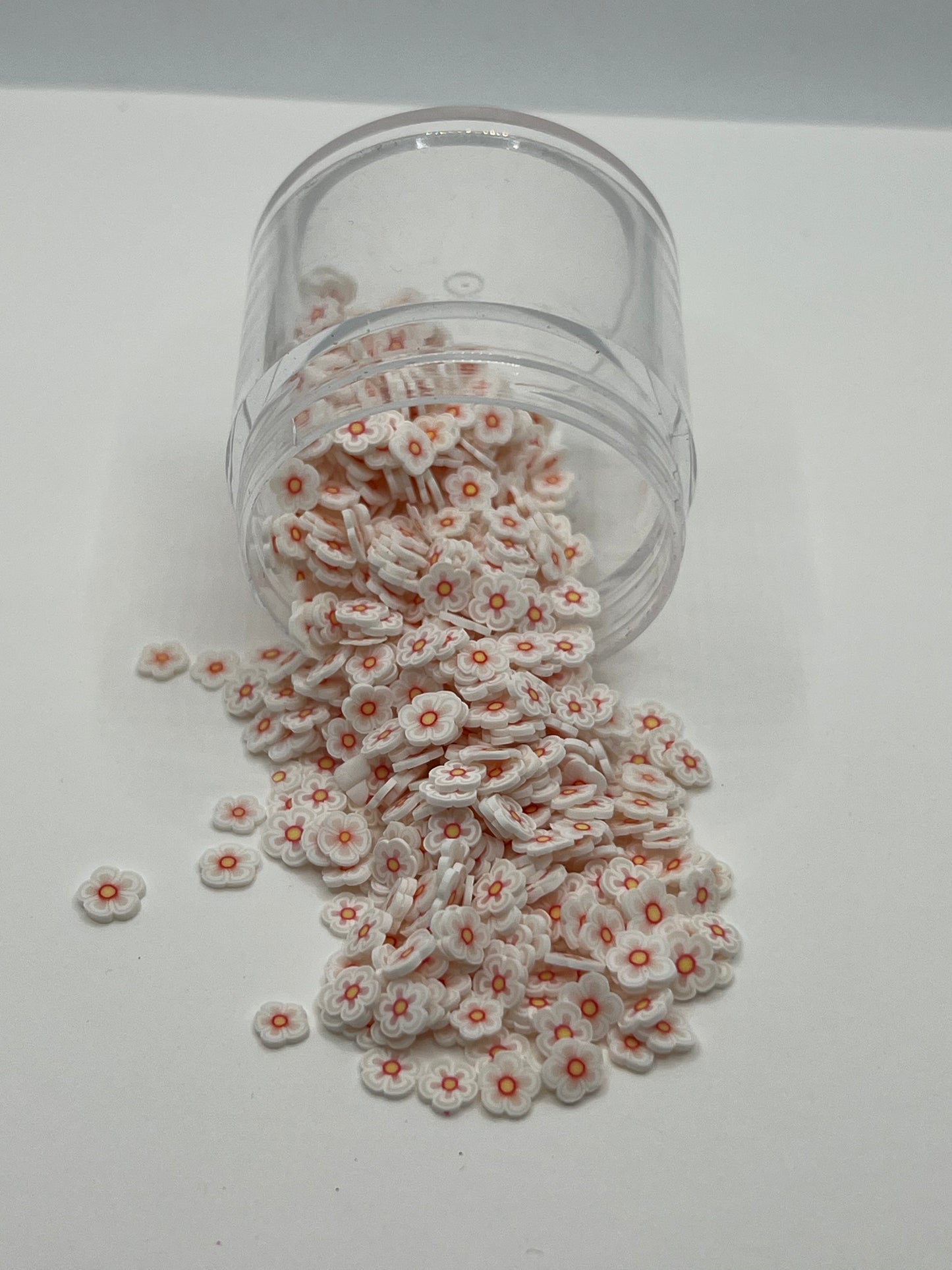 White Daisy Polymer Clay Slices (Non-Edible)