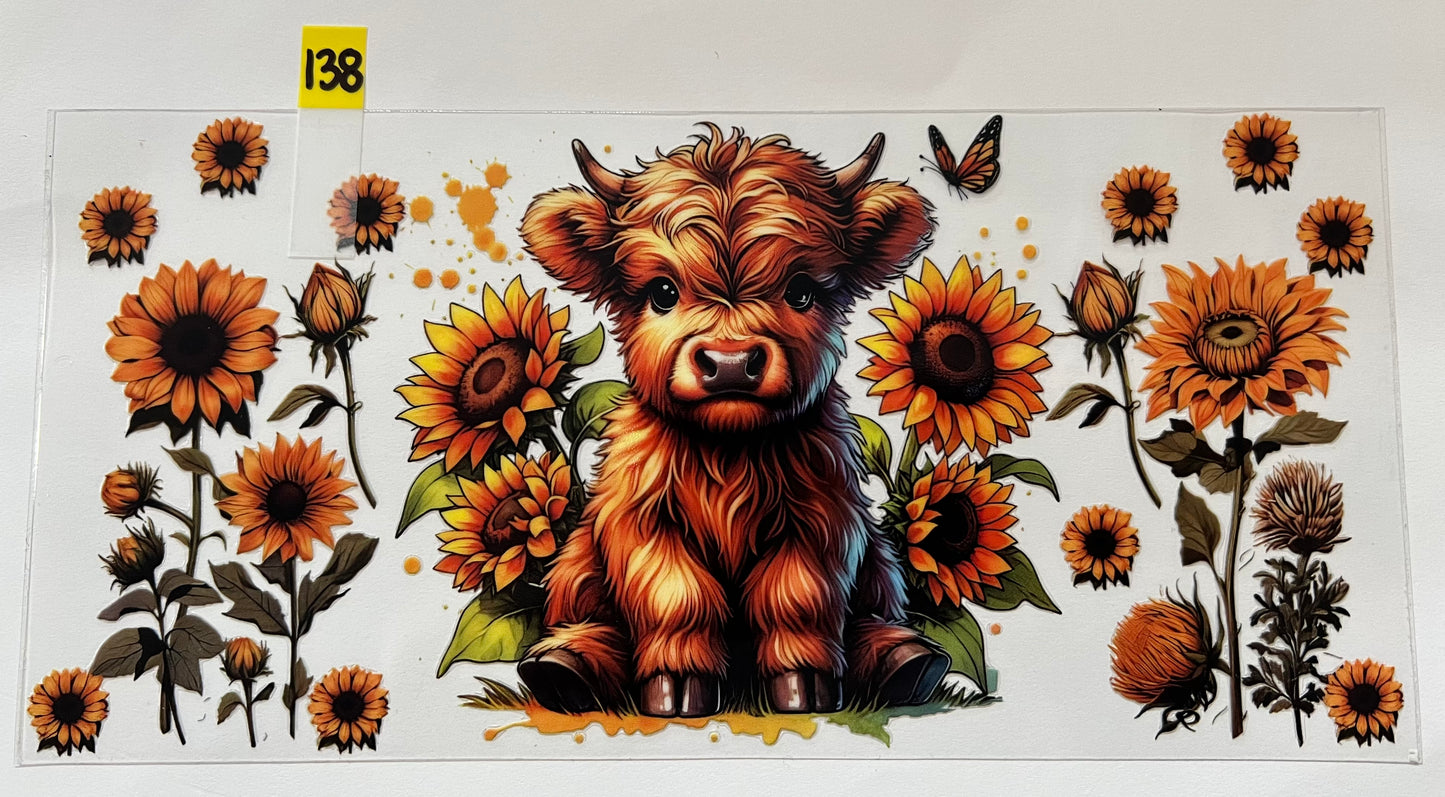 Cow and Sunflowers - W138