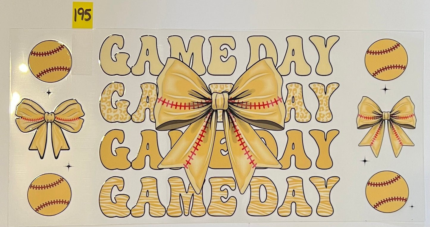 Game Day, Baseball, Softball Bows - W195
