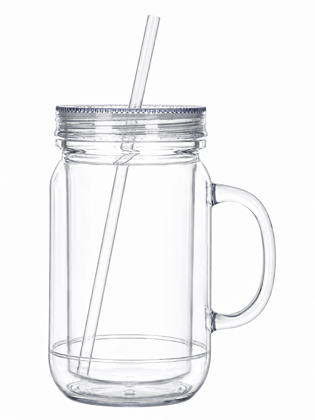 Custom 22oz Acrylic Mason Jar Snowglobe Tumbler