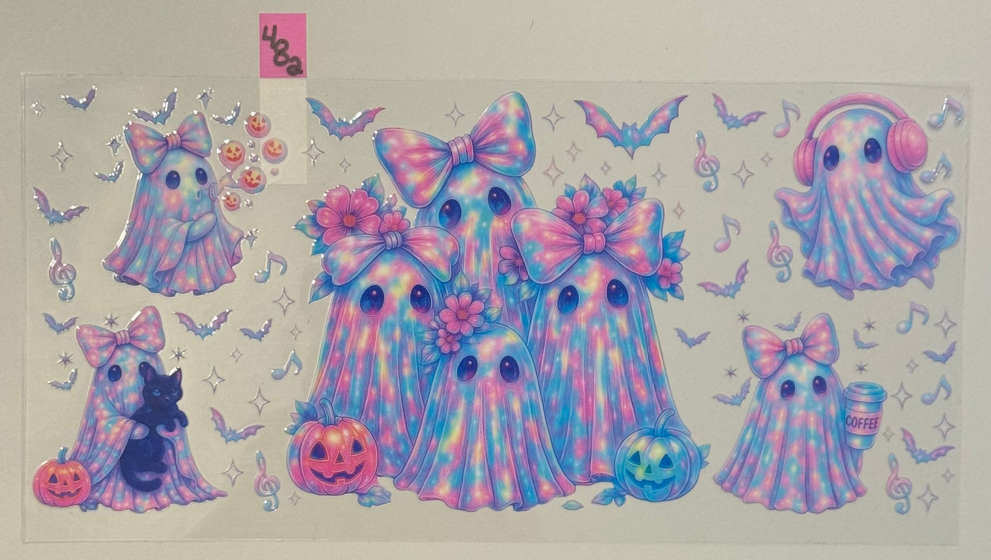 Pastel Ghost Family - W482