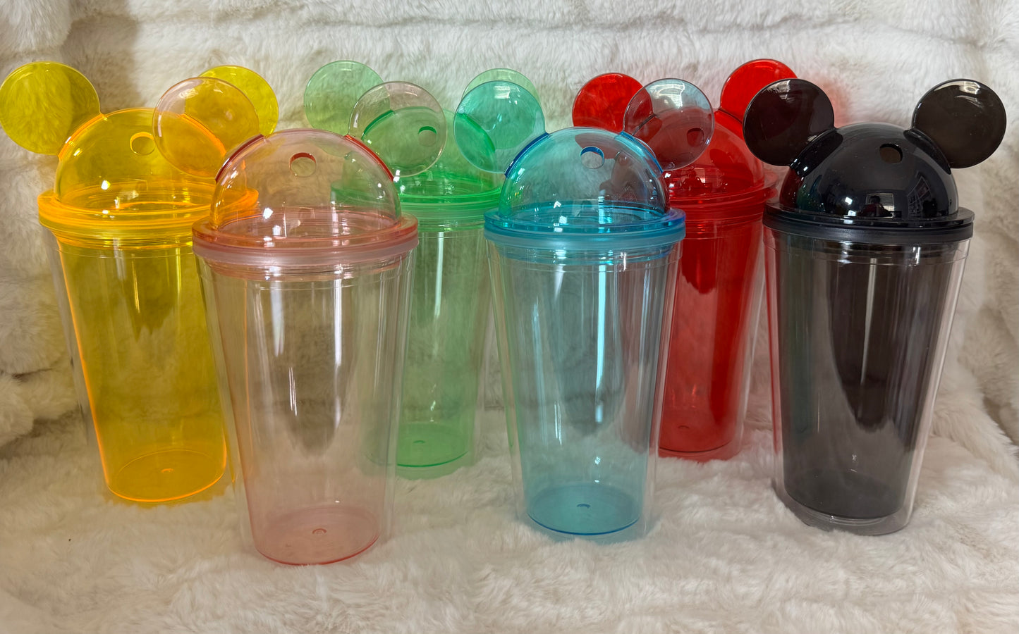 Custom 16oz Acrylic Mickey Ears Snowglobe Tumbler