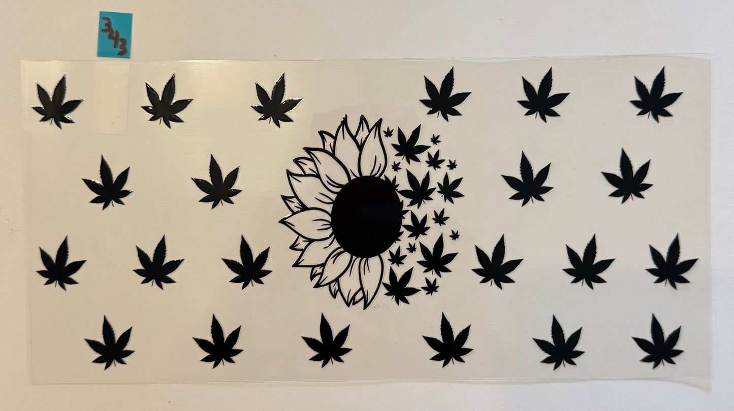 Pot Leaf Sunflower (Weed 420) - W343