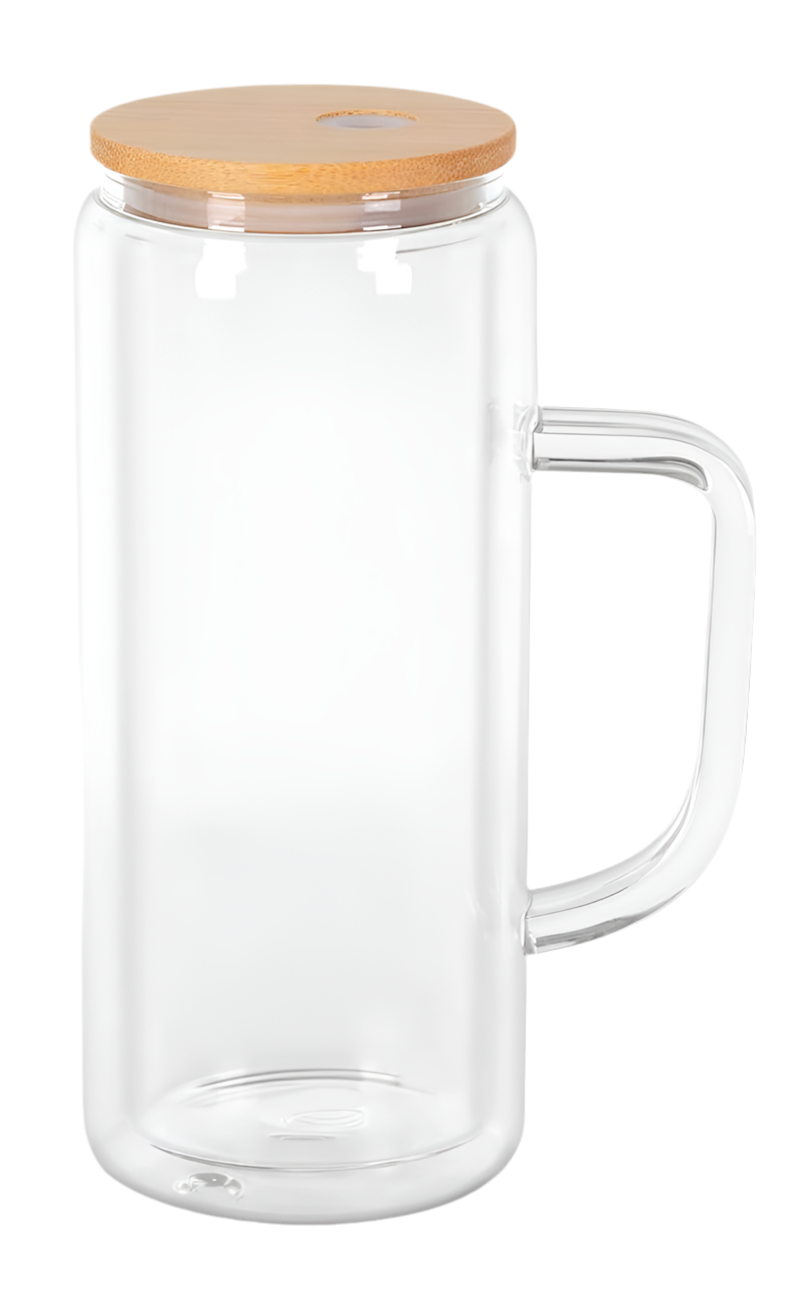 Custom 20oz Glass Snowglobe Cup w/ Handle