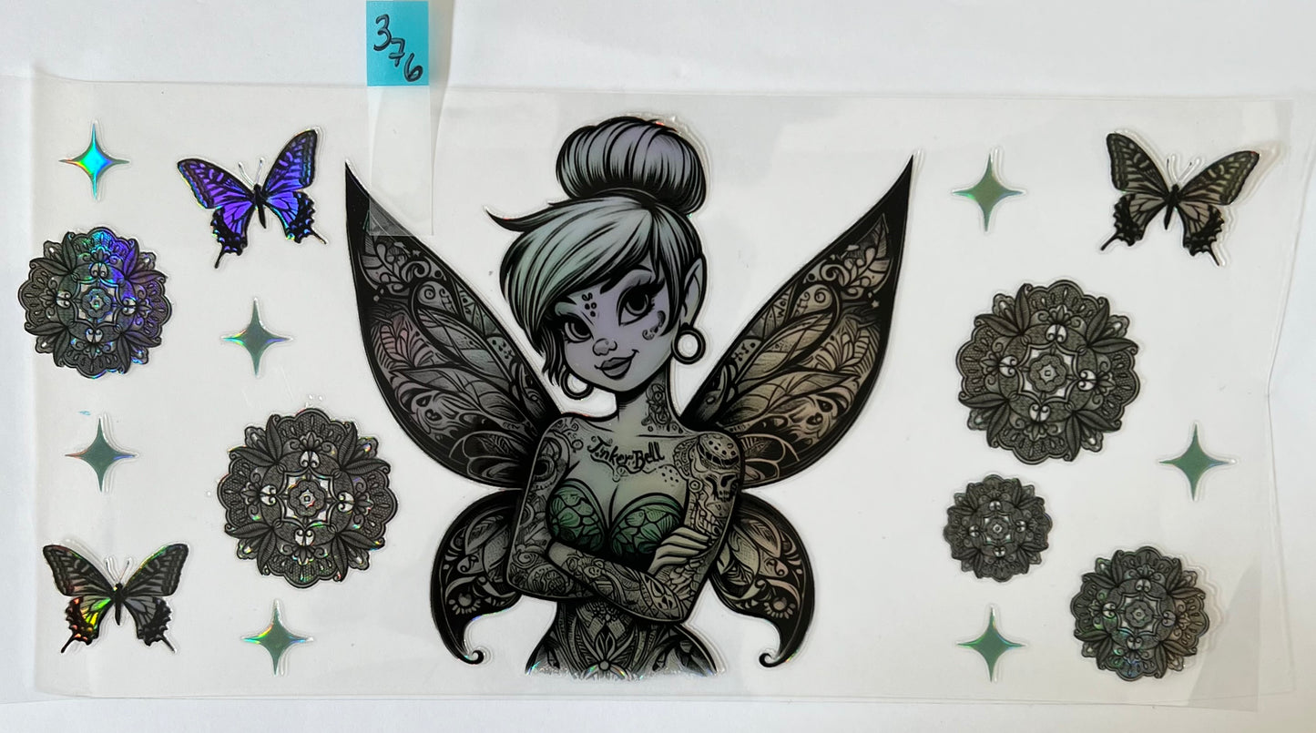 Holographic Tinkerbell Tattooed Butterfly - W376
