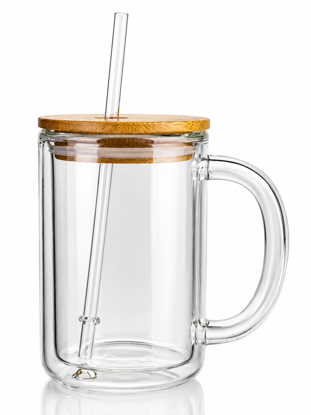 Custom 10oz Glass Snowglobe Coffee Mug w/ Fillable Handle