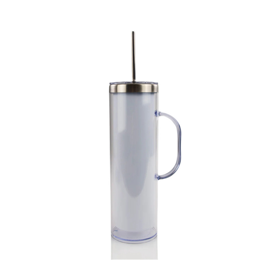 20oz Skinny Snow Globe Tumbler w/ Handle