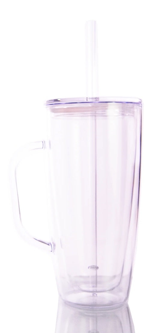 Custom 25oz Acrylic Snowglobe Tumbler with Handle