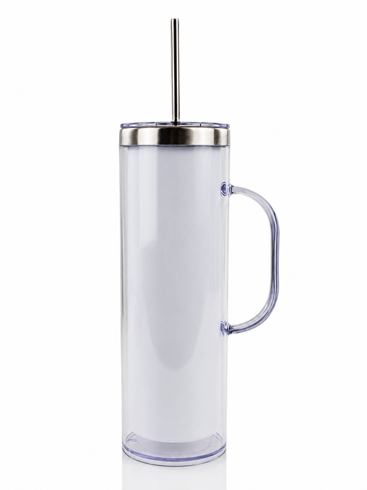 20oz Skinny Snow Globe Tumbler w/ Handle