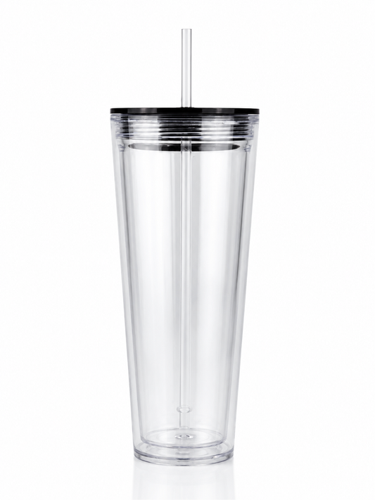 Custom 24oz Acrylic Tumbler W/ Black Lid