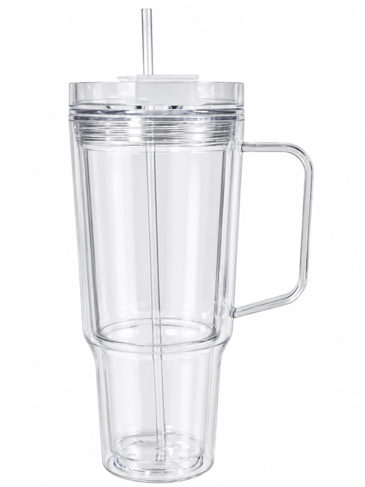Custom 30oz Acrylic Snowglobe Cup with Handle