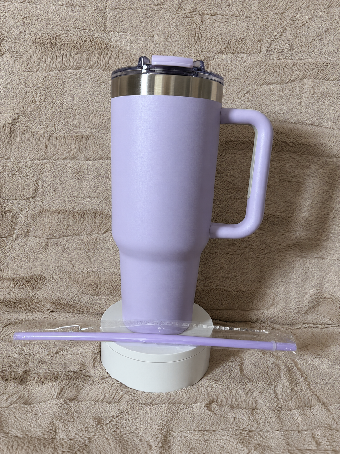 40oz Lavender Stainless Steel Tumbler with Handle