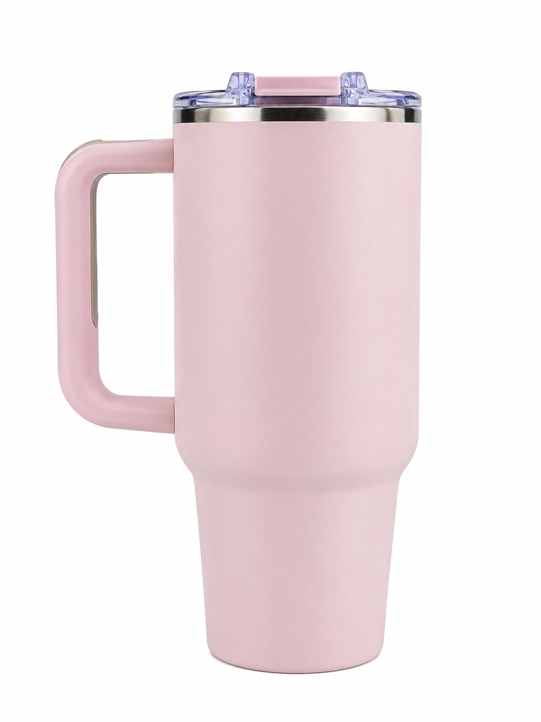 40oz Pink Stainless Steel Tumbler with Handle