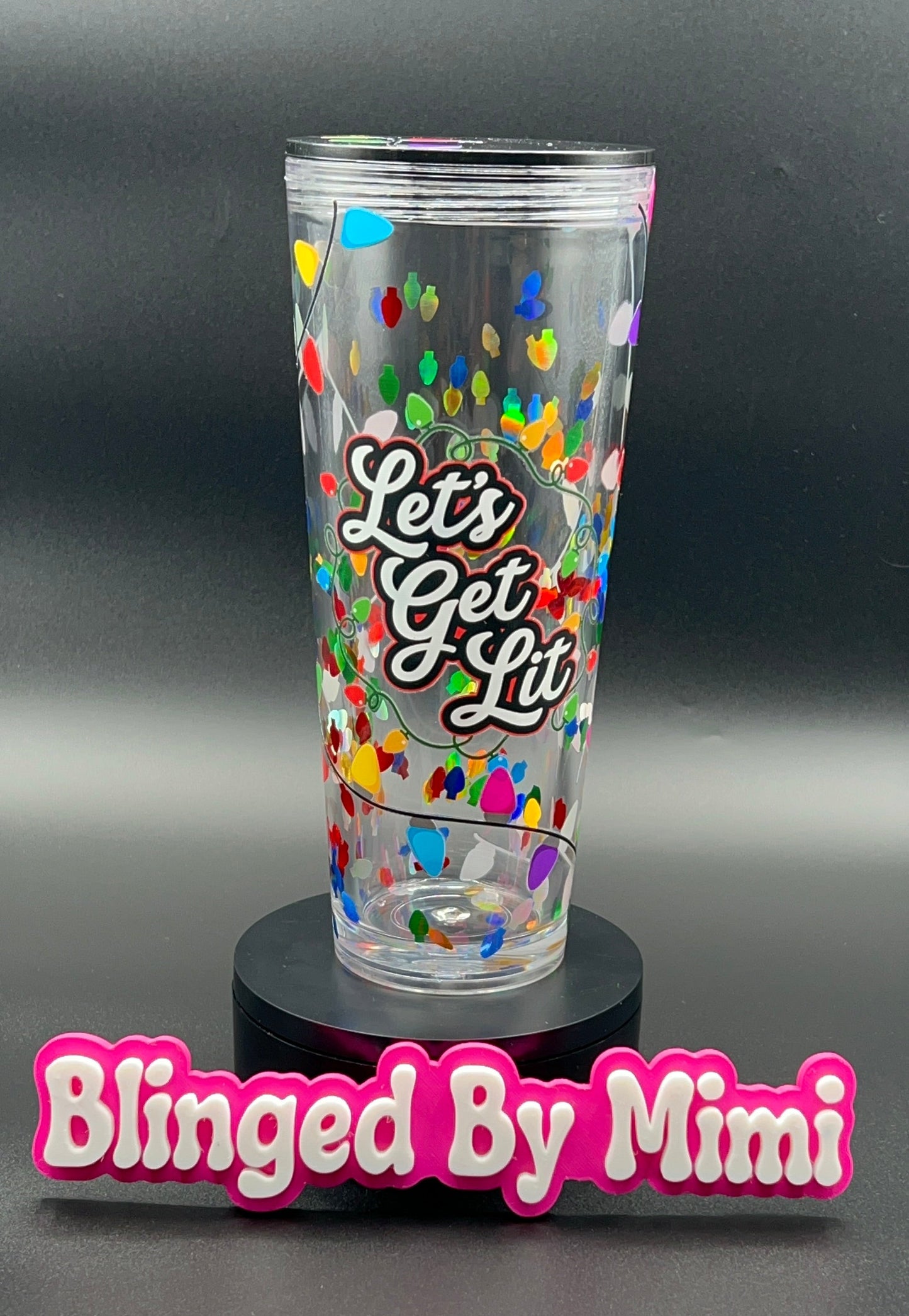 Premade 24 oz acrylic Clear Lava - Let’s Get Lit
