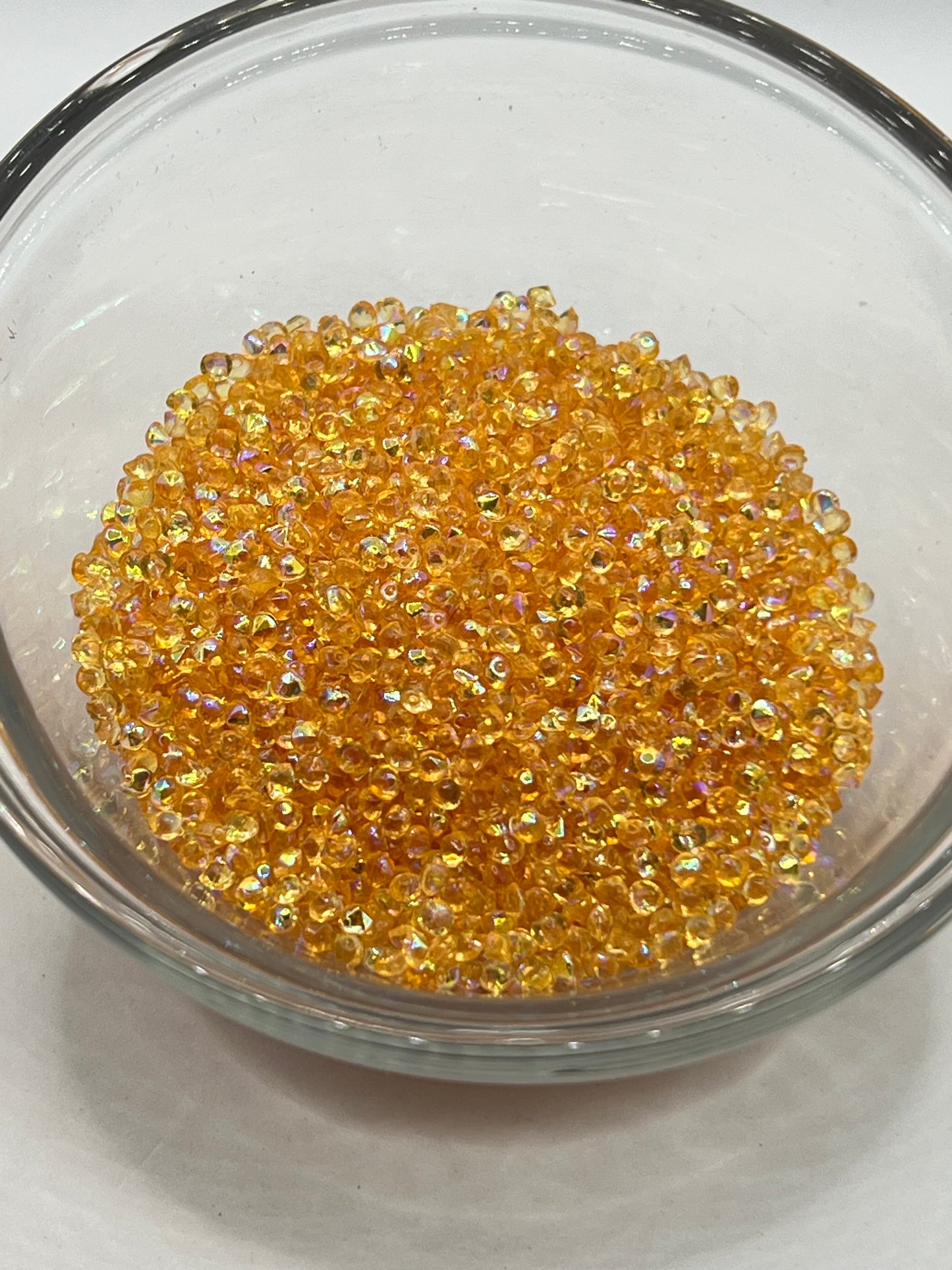 3mm Diamond Cut Rhinestones – Sunset Amber (AB)