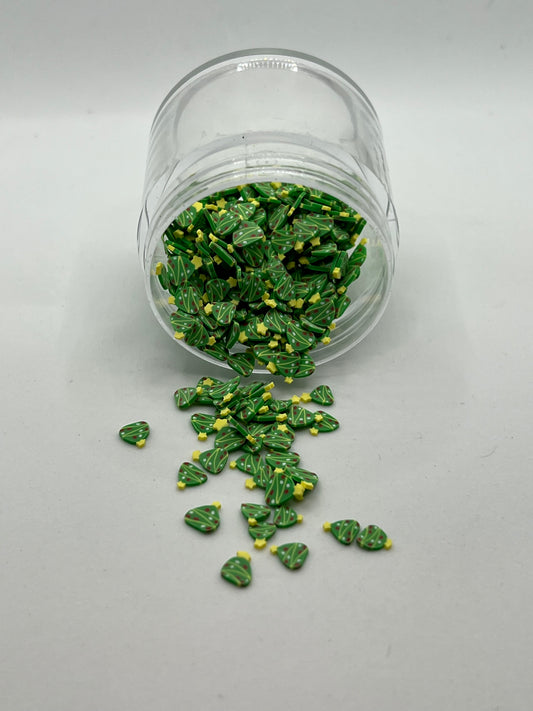 Christmas Tree Polymer Clay Slices (Non-Edible)