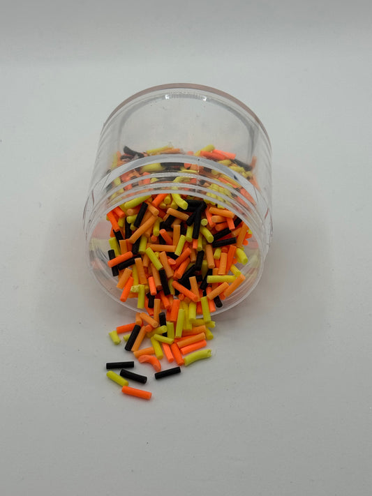 Halloween Sprinkle Mix – Orange, Yellow & Black (Non-Edible)