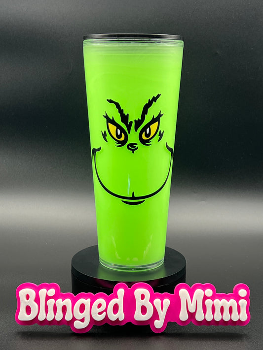 Premade 24 oz acrylic Glow Grinch Cup