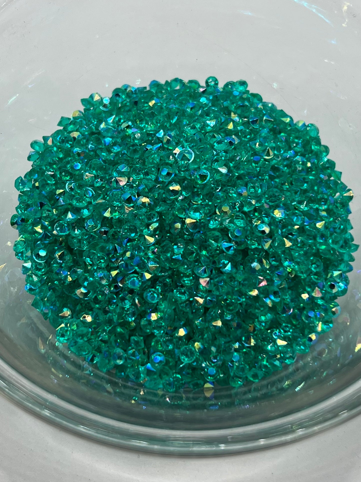 3mm Diamond Cut Rhinestones – Ocean Teal (AB)