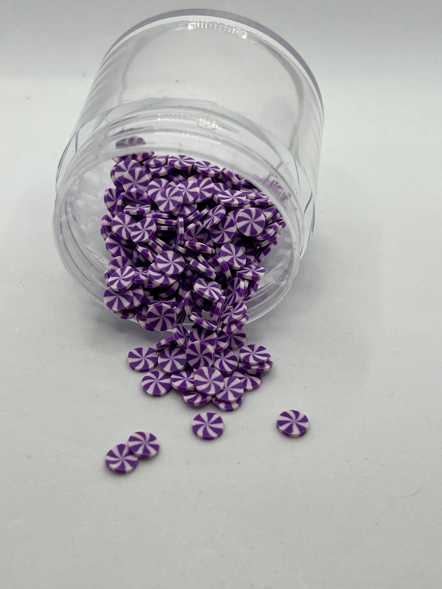 Purple Peppermint Polymer Clay Slices (Non-Edible)