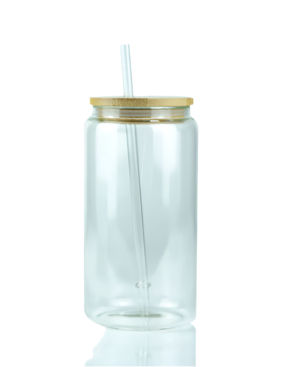No Glitter Clear Glass Blank Cup 16oz