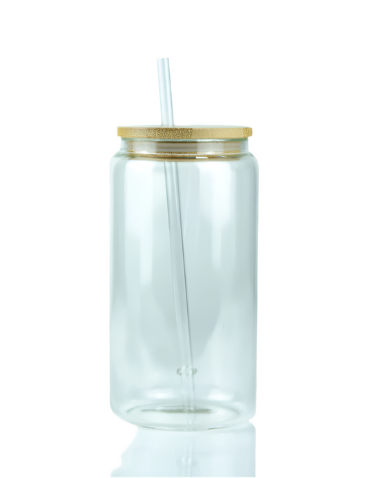 No Glitter Clear Glass Blank Cup 16oz