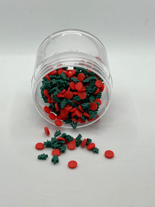 Christmas Tree & Dot Polymer Clay Mix (Non-Edible)