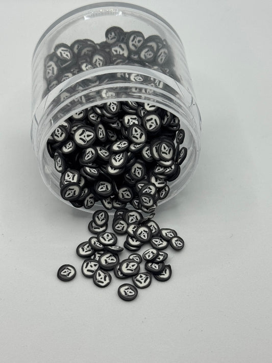 Ghost Face Polymer Clay Slices (Non-Edible)