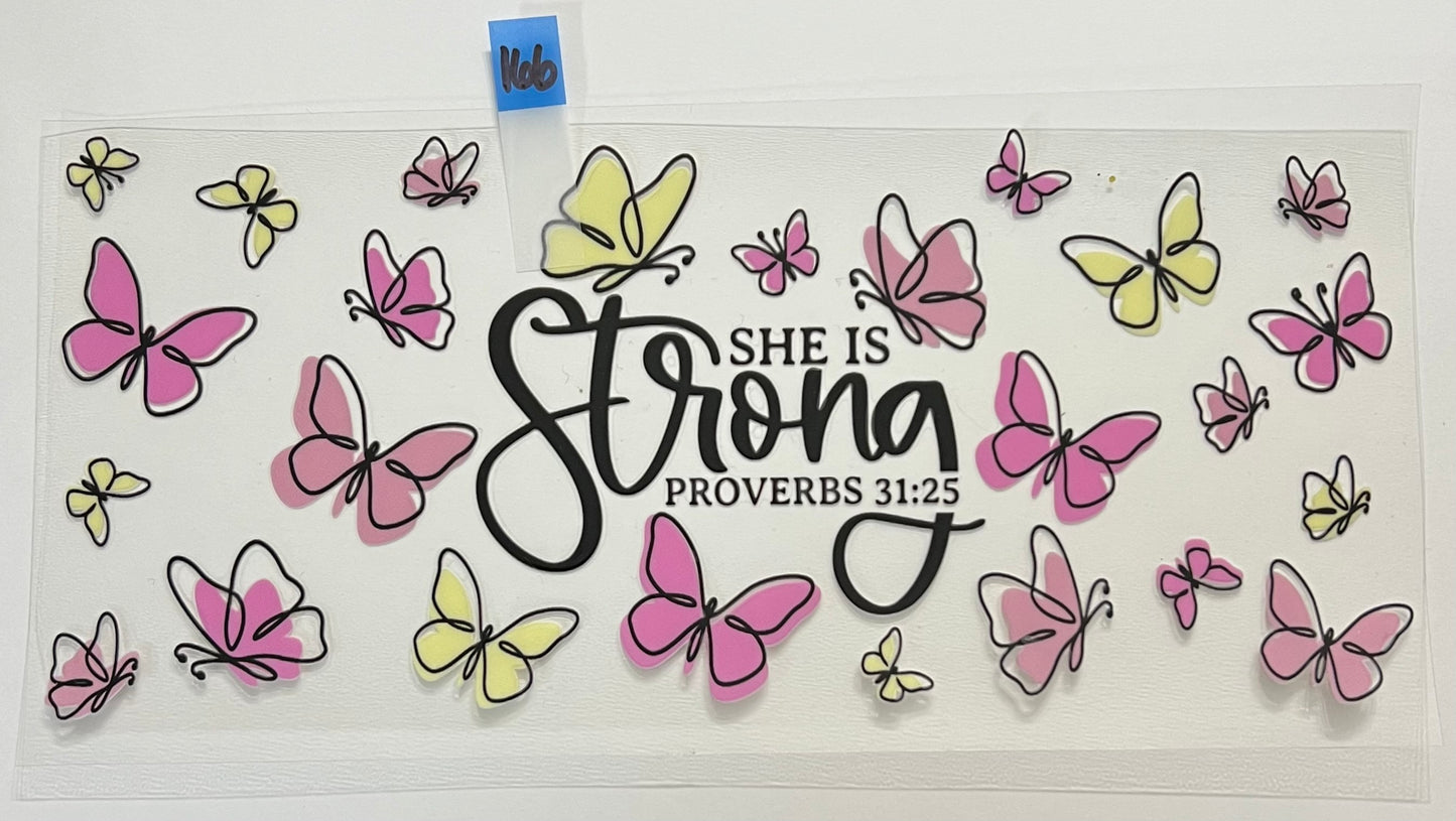 She is Strong Butterflies - W166