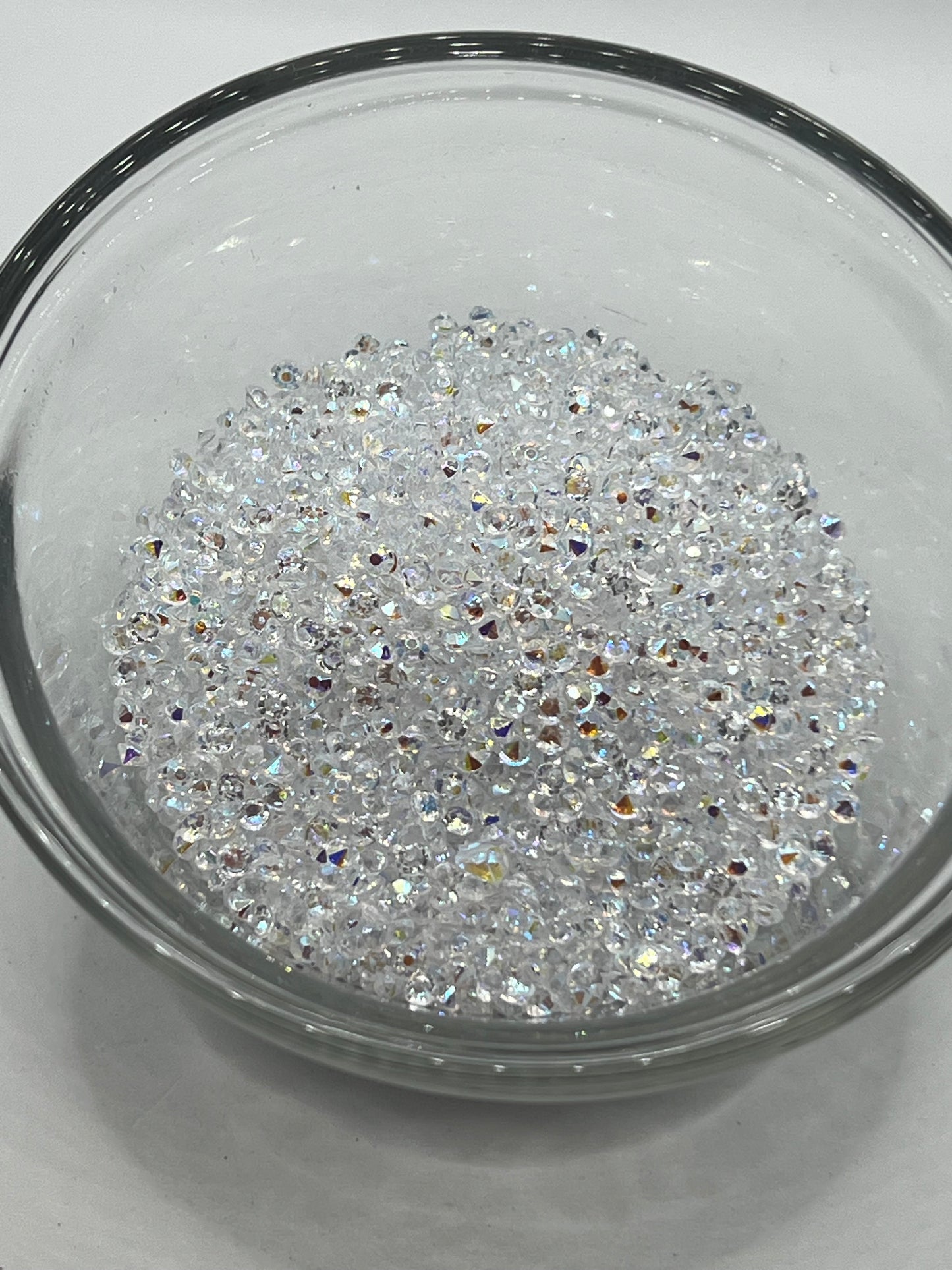 3mm Diamond Cut Rhinestones – Crystal Aurora (AB)