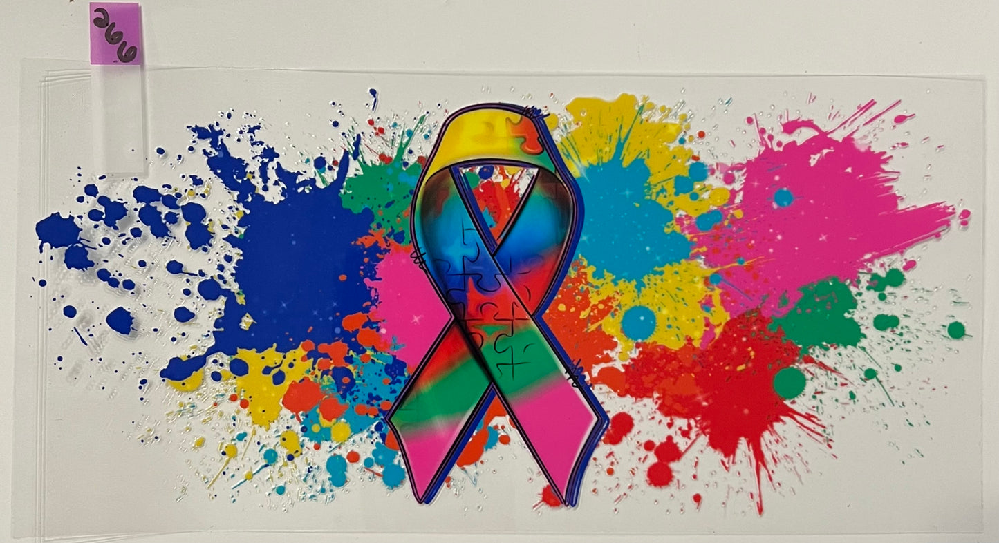 Autism Awareness Ribbon - W266