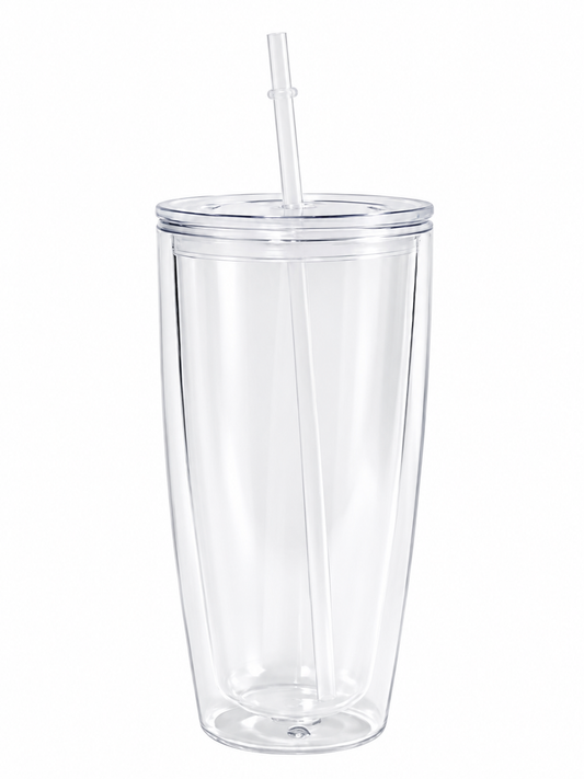 24oz Acrylic Snow Globe Tumbler - Egg Shaped