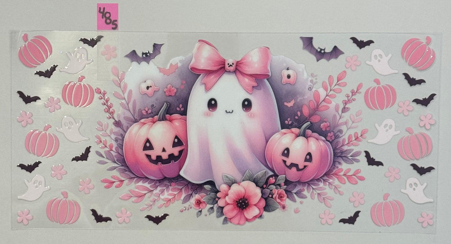 Pink Bow Ghost - W485